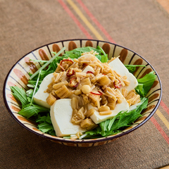 豆腐のきのこドレッシングサラダ