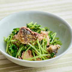 さば缶と豆苗の中華サラダ