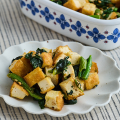 厚揚げとほうれん草のふりかけ