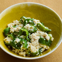 ピーマンの中華風白あえ