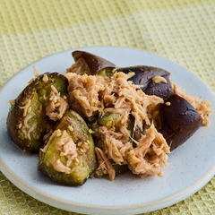 なすとツナのぽん酢あえ