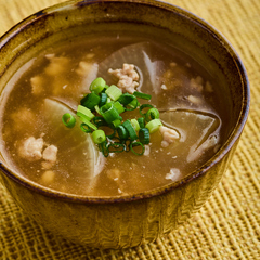 ひき肉と大根のとろみスープ