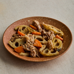 れんこんと豚肉の甘辛炒め