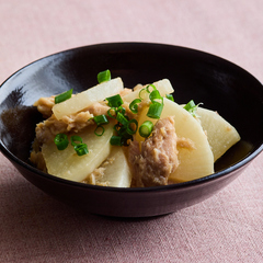 大根とツナのめんつゆ煮