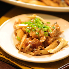 豚肉ときのこのぽん酢柚子こしょう炒め