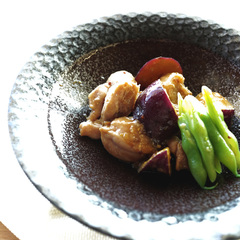 鶏肉とさつま芋の甘辛ハニーマヨ炒め