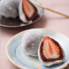 いちご大福 白玉粉をレンジでチン