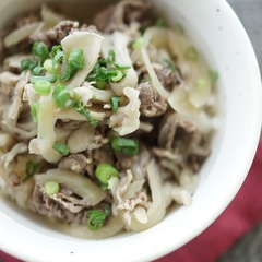 簡単 舞茸入り牛丼