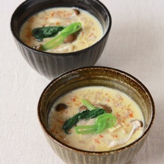 ひき肉の豆乳茶碗蒸し