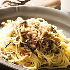 生バジルのパスタ