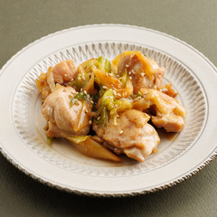 鶏もも肉とねぎの照り焼き