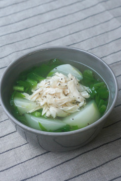 あっさりヘルシー かぶとささみのスープ