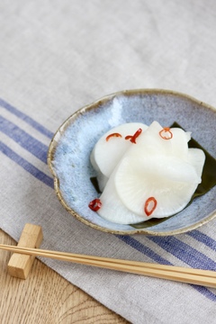 塩を使わない漬物 簡単大根の千枚漬け