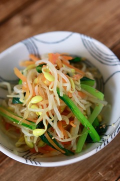 大豆もやしと小松菜のナムル