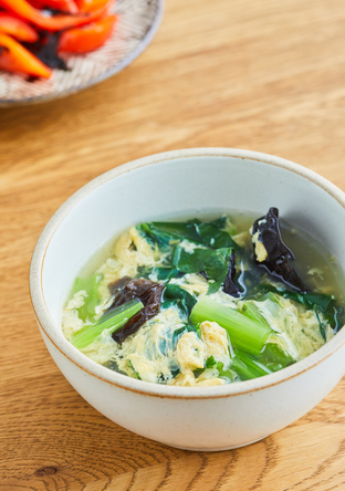 小松菜と玉子の中華スープ