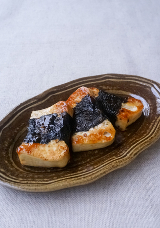 海苔巻き豆腐の甘辛焼き