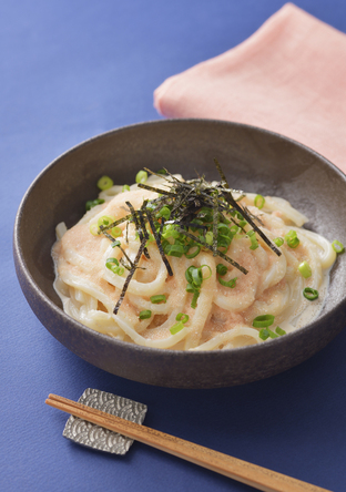 レンジでたらこクリームうどん