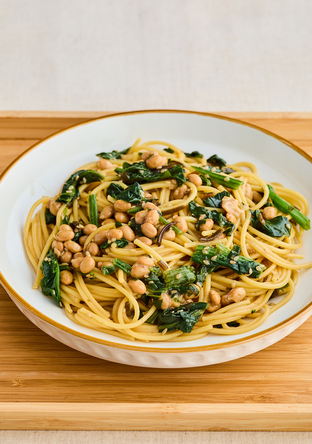 電子レンジで やみつき納豆パスタ