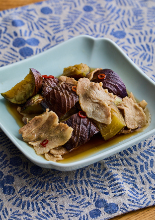 豚肉となすの甘辛煮