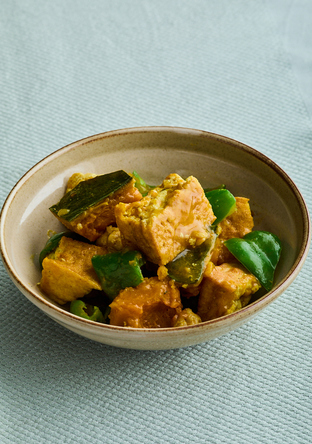 厚揚げのカレーそぼろ煮