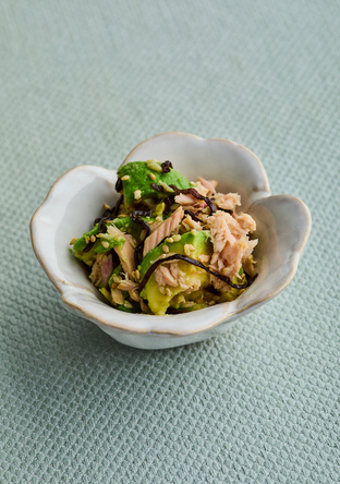 アボカドとツナの塩昆布あえ