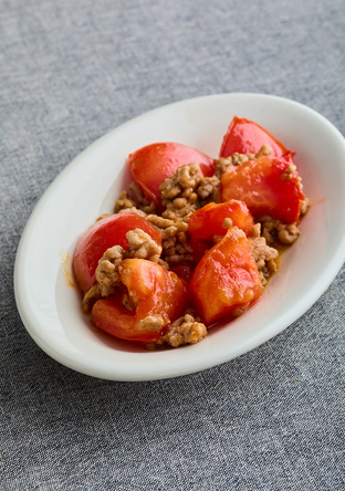 トマトのオイスター炒め