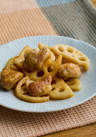 鶏肉とれんこんの甘酢炒め