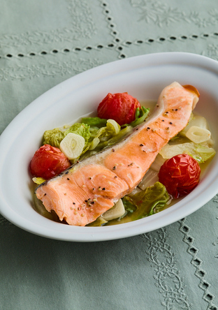 鮭と白菜の洋風蒸し