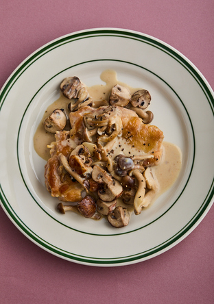 チキンステーキ きのこクリームソース