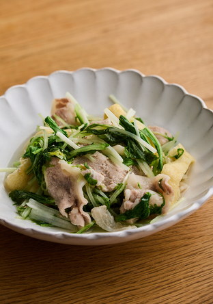 豚肉と水菜のさっと煮