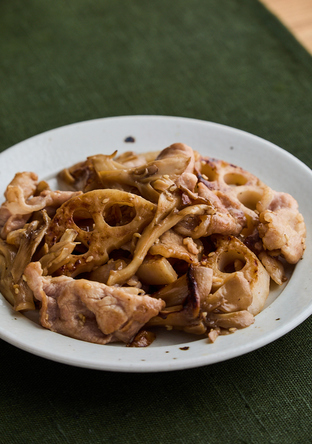 豚肉とまいたけの甘辛炒め