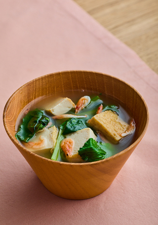 桜えびと小松菜のすまし汁