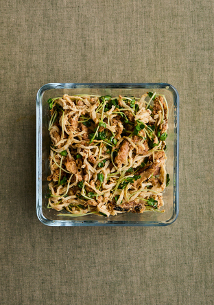 作り置きに さばと切り干し大根のごまマヨあえ