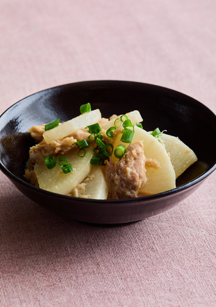 大根とツナのめんつゆ煮