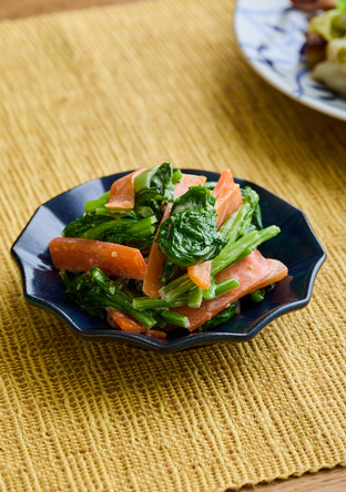 かぶの葉のからしマヨあえ