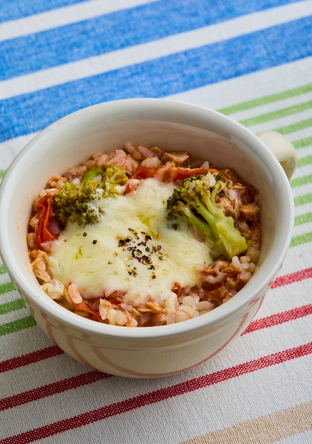 朝食に トマトチーズリゾット