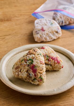 冷凍できる 梅さばおにぎり