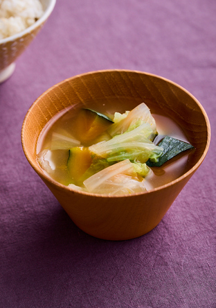 かぼちゃと白菜のみそ汁