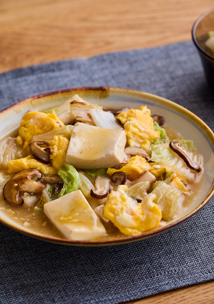 豆腐と卵の中華あん炒め