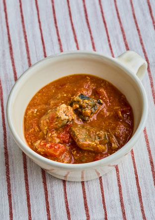 さば缶とトマトのレンチンカレー