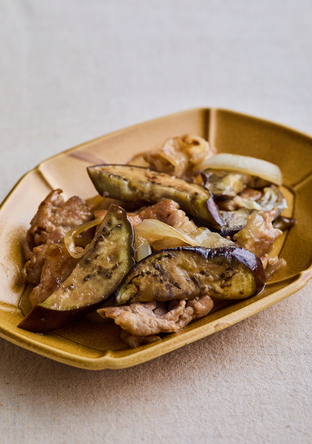 豚肉となすの甘辛照り焼き炒め
