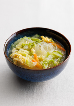 簡単 野菜たっぷり春雨スープ