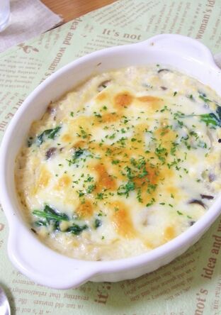 豆腐としめじのグラタン