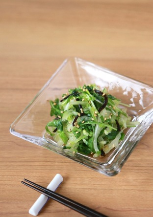 白菜と水菜のゆず胡椒 塩昆布サラダ