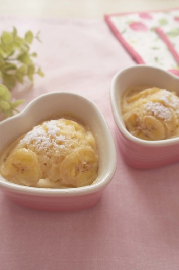 豆乳・バナナの蒸しケーキ