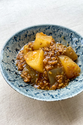 大根とこんにゃくの麻婆炒め