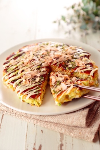 春キャベツたっぷり！ふわふわお好み焼き