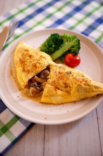 きのこオムレツ