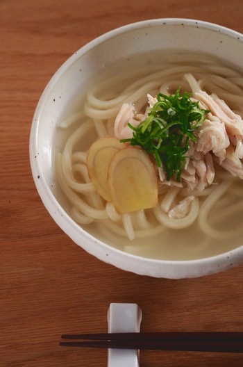ほっこり しょうが風味の鶏うどん