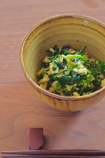 ほうれん草の菜種和え わさび風味